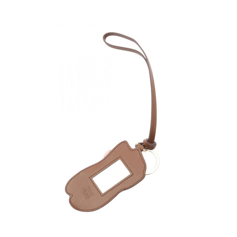 Charm Leather Brown and Pink Handbag Charm