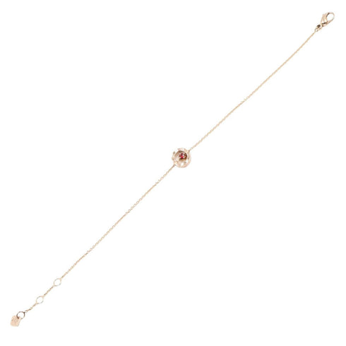Charm Bracelet 18K Rose Gold With Ruby