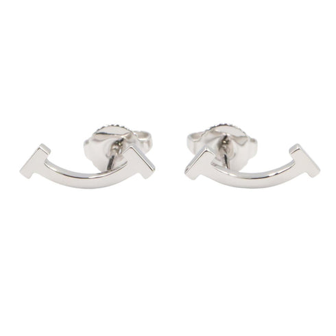 T Smile Mini Pendant Necklace 18K White Gold Earrings 18K White Gold