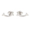 T Smile Mini Pendant Necklace 18K White Gold Earrings 18K White Gold