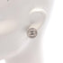 CC Logo Circle Clip-On Earrings Silver-Tone Metal Silver-Tone Metal