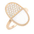 Chaine d'Ancre Verso Ring Ceramic and 18K Rose Gold with Diamond
