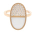Chaine d'Ancre Verso Ring Ceramic and 18K Rose Gold with Diamond