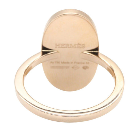 Chaine d'Ancre Verso Ring Ceramic and 18K Rose Gold with Diamond