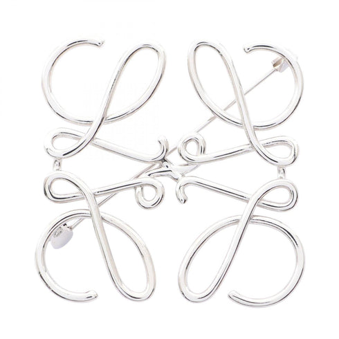Anagram Brooch Silver Metal