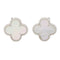 Vintage Alhambra Earrings Sterling Silver and 18K White Gold 18K White Gold
