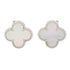 Vintage Alhambra Earrings Sterling Silver and 18K White Gold 18K White Gold