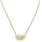 Bean Pendant Necklace Sterling Silver 10mm
