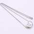 Bean Pendant Necklace Sterling Silver 10mm