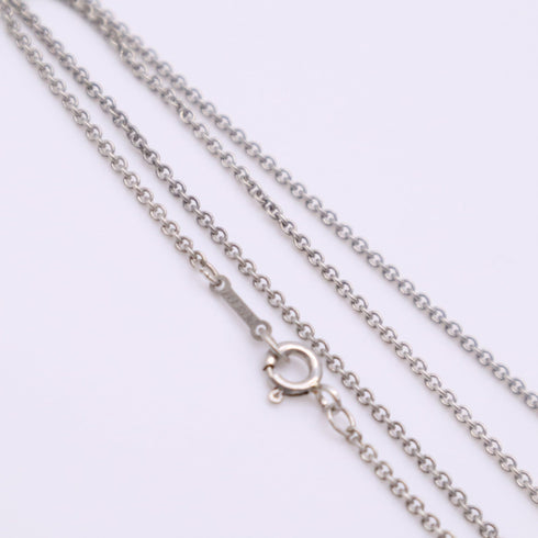Bean Pendant Necklace Sterling Silver 10mm