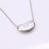 Bean Pendant Necklace Sterling Silver 10mm