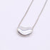 Bean Pendant Necklace Sterling Silver 10mm