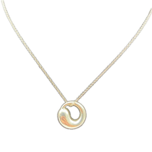 Eternal Circle Pendant Necklace Sterling Silver