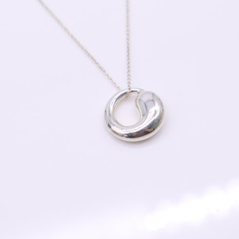 Eternal Circle Pendant Necklace Sterling Silver