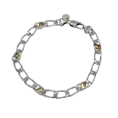Charm Bracelet 18K Gold and Sterling Silver