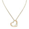Open Heart Pendant Necklace Sterling Silver 25mm