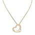 Open Heart Pendant Necklace Sterling Silver 25mm