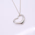 Open Heart Pendant Necklace Sterling Silver 25mm