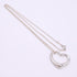 Open Heart Pendant Necklace Sterling Silver 25mm
