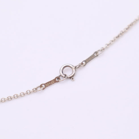 Open Heart Pendant Necklace Sterling Silver 25mm