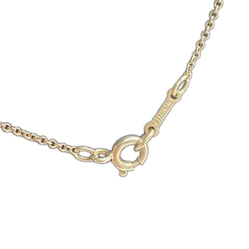Bean Pendant Necklace Sterling Silver 8mm