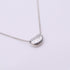 Bean Pendant Necklace Sterling Silver 8mm