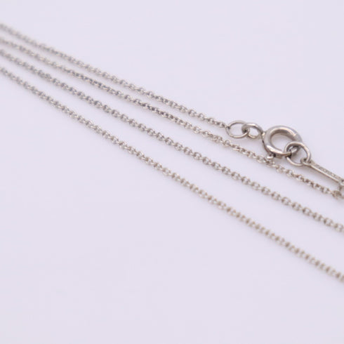 Bean Pendant Necklace Sterling Silver 8mm