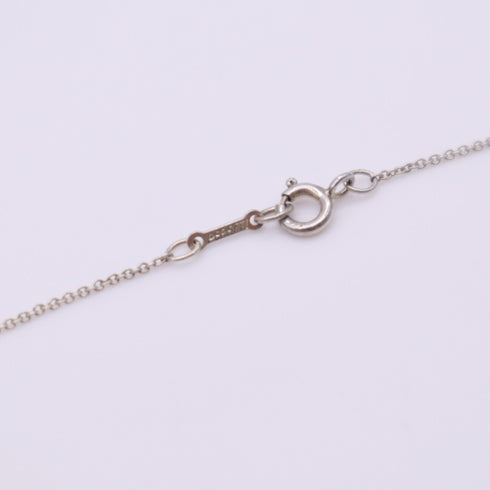 Bean Pendant Necklace Sterling Silver 8mm