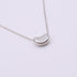 Bean Pendant Necklace Sterling Silver 8mm