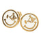 Earrings Gold and Beige Plated