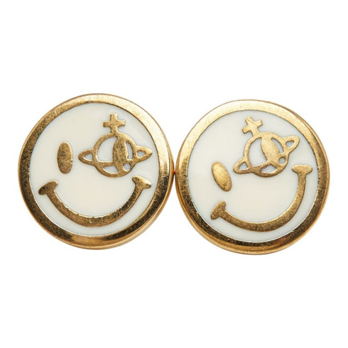 Earrings Gold and Beige Plated