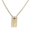 Plate Pendant Necklace Rhinestone Silver