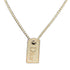 Plate Pendant Necklace Rhinestone Silver