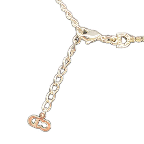 Plate Pendant Necklace Rhinestone Silver
