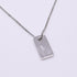 Plate Pendant Necklace Rhinestone Silver