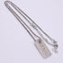 Plate Pendant Necklace Rhinestone Silver