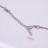Plate Pendant Necklace Rhinestone Silver