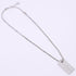 Plate Pendant Necklace Rhinestone Silver