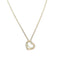 Open Heart Pendant Necklace Sterling Silver 15mm