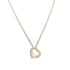 Open Heart Pendant Necklace Sterling Silver 15mm