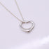 Open Heart Pendant Necklace Sterling Silver 15mm