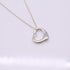 Open Heart Pendant Necklace Sterling Silver 15mm
