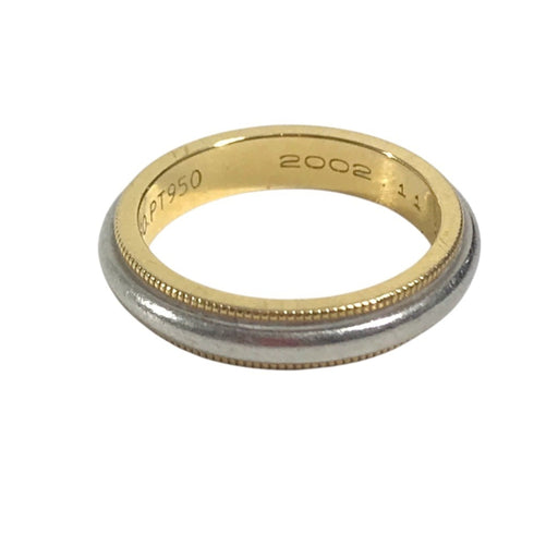 Milgrain Ring 18K Yellow Gold and Platinum