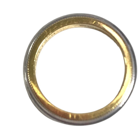 Milgrain Ring 18K Yellow Gold and Platinum