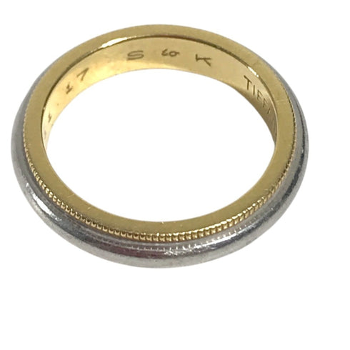 Milgrain Ring 18K Yellow Gold and Platinum