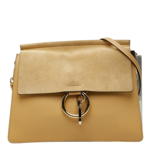 Faye Shoulder Bag Leather and Suede Medium