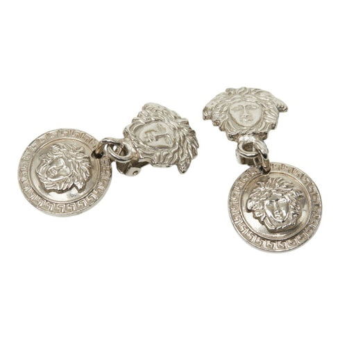 Earrings Logo Silver-Tone Metal