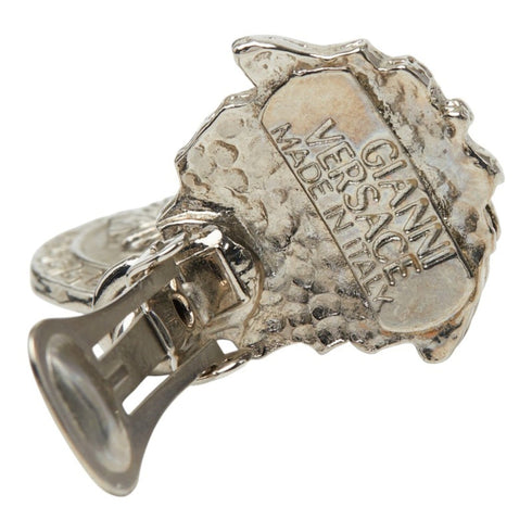Earrings Logo Silver-Tone Metal