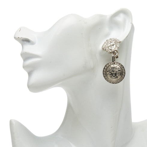 Earrings Logo Silver-Tone Metal