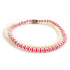 Necklace Artificial Pearl and Metal Red and White